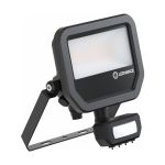 Ledvance LED Floodlight Aluminium Zwart 17W 2400lm 100D - 840 Koel Wit | IP65 - Bewegings- En Lichtsensor - Symmetrisch