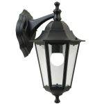 Nordlux Cardiff Down Wandlamp Aluminium Zwart | Geschikt voor 1x E27