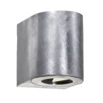 Nordlux Canto 2 Wandlamp Staal Zilver Up & Down 10.6 W 500lm - 830 Warm Wit