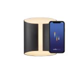 Nordlux Grip Smart LED Wandlamp Zwart 10W 830lm 120D - 827 Zeer Warm Wit | Dimbaar – IP54
