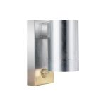 Nordlux Tin Wandlamp Metaal en Glas Grijs | 76mm - IP54 - Geschikt voor GU10 - Bewegings- en Lichtsensor 