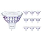 Voordeelpak 10x Philips Master Value LED Spot GU5.3 MR16 7.5W 630lm 36D - 930 Warm Wit | Beste Kleurweergave - Dimbaar - Vervangt 50W