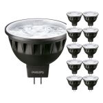 Voordeelpak 10x Philips Master LED Spot GU5.3 MR16 7.5W 485lm 24D - 927 Zeer Warm Wit | Beste Kleurweergave - Dimbaar - Vervangt 50W
