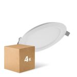 Voordeelpak 4x Ledvance LED Downlight Comfort DN105 6W 420lm 120D - 830 Warm Wit | 118mm 