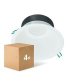 Voordeelpak 4x Philips LED Downlight Coreline DN142B Aluminium Wit 19.2W 2300lm 60D - 830 Warm Wit | Zaagmaat 200mm - IP20 - Wit Reflector