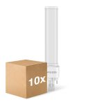 Voordeelpak 10x Noxion Lucent PL-C LED 7.4W - 830 Warm Wit | 2-Pin - Vervangt 26W