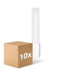 Voordeelpak 10x Ledvance Dulux-L LED 8W - 840 Koel Wit | 4-Pin - Vervangt 18W