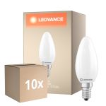 Voordeelpak 10x Ledvance Classic LED E14 Kaars Mat 5.9W 806lm - 827 Zeer Warm Wit | Dimbaar - Vervangt 60W