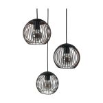 Eglo Hanglamp Almanzora Staal Zwart Koper | IP20 - Geschikt voor 3x E27 