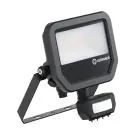 Ledvance LED Floodlight Aluminium Zwart 17W 2400lm 100D - 840 Koel Wit | IP65 - Bewegings- En Lichtsensor - Symmetrisch
