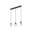 Nordlux Milford Mini 3-Rail Pendelarmatuur Glas Zwart | Geschikt voor 3x E14