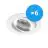 Voordeelpak 6x Noxion Inbouw Spot Drome MR16 Kantelbaar Wit | Zaagmaat 69mm - GU10 Fitting