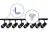 Bright Choice Complete Set 1-Fase Rail L 2 x 2 Meter Zwart | incl. 8x Spot + GU10 2700K 3W Dimbaar + Eindkap, Voedingsconnector en L -Verbindingsstuk