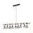 Eglo Hanglamp Townshend 5 Staal Hout Zwart | IP20 - Geschikt voor 9x E27 