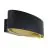 Eglo Wandlamp Maccacari Aluminium Staal Zwart Goud 10W 1300lm - 830 Warm Wit | IP20