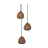 Ledvance Decor Papier Drop Gips/Staal Pendelarmatuur Beige | Geschikt voor 3X E27