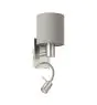 Eglo Wandlamp Pasteri Staal Satijn Nikkel 40 | IP20 - Incl. Spot en Excl. 1x E27