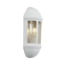 Ansell LED Wandlamp Latina Halve Lantaarn Wit - Geschikt voor E27 tot 42W | IP65 - Lichtsensor