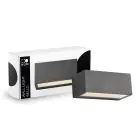D'Lite Wandlamp Bello Zwart Up & Down 12W 850lm - 830 Warm Wit| IP54