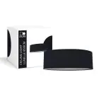 D'Lite Plafondlamp Lunelle 30cm Textiel Zwart | Geschikt voor 2x E27 