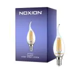 Noxion Lucent LED E14 gebogen punt Kaars Filament Helder 4.5W 470lm - 827 Zeer Warm Wit | Dimbaar - Vervangt 40W
