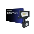 Noxion LED Floodlight Beamy G3.1 Zwart 10W 1100lm 100D - 830 Warm Wit | IP44 - Bewegings- en Lichtsensor - Symmetrisch 