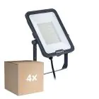 Voordeelpak 4x Philips LED Floodlight Ledinaire BVP167 70W 8400lm 110D - 830-840-865 CCT | IP65 - Symmetrisch