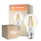 Voordeelpak 10x Ledvance Classic LED B22 Peer Filament Helder 5.9W 806lm - 827 Zeer Warm Wit | Dimbaar - Vervangt 60W