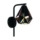 Eglo Wandlamp Carlton 4 Staal Zwart Koper | IP20 - Geschikt voor 1x E27 