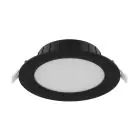 Noxion LED Downlight Hera Plat Inbouw Zwart 15W 1500lm 80D - 827-830-840 CCT | 168mm - Zaagmaat 144mm